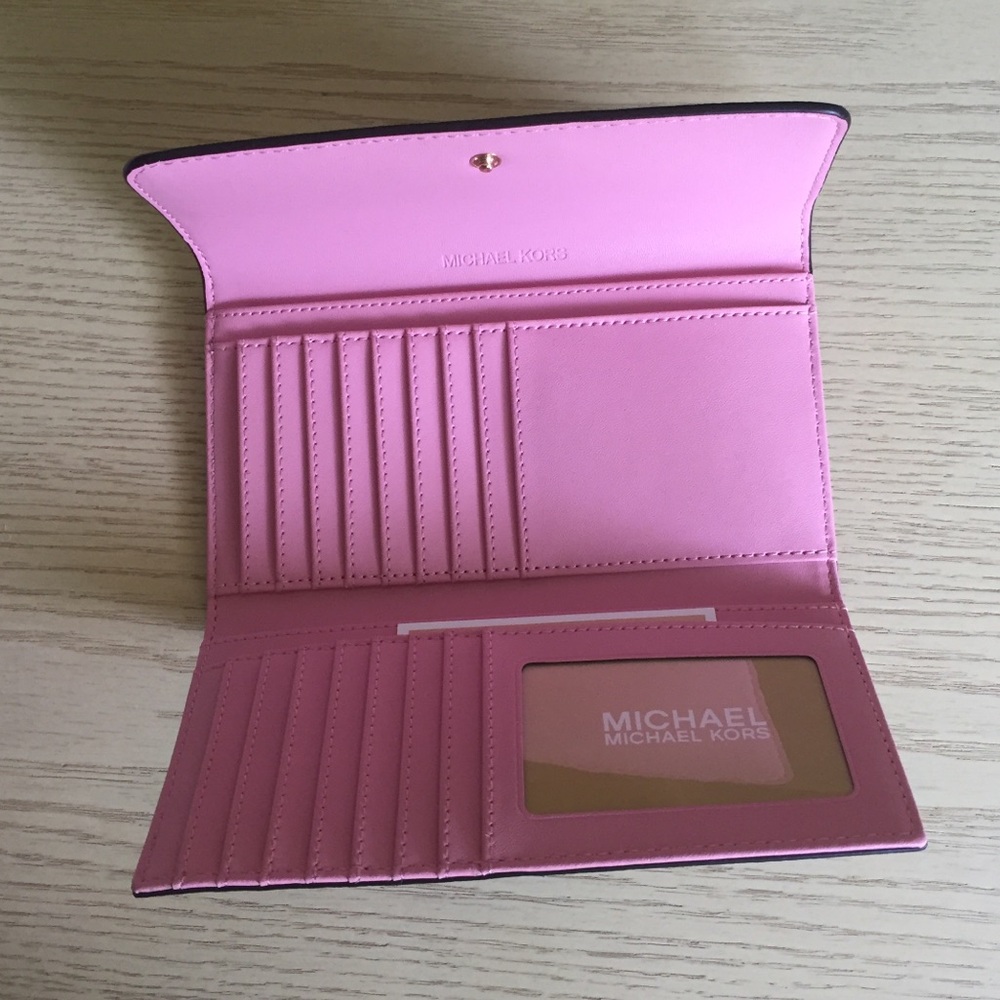 Michael Kors Carnation Multi Trifold Wallet - Picture 6 of 9